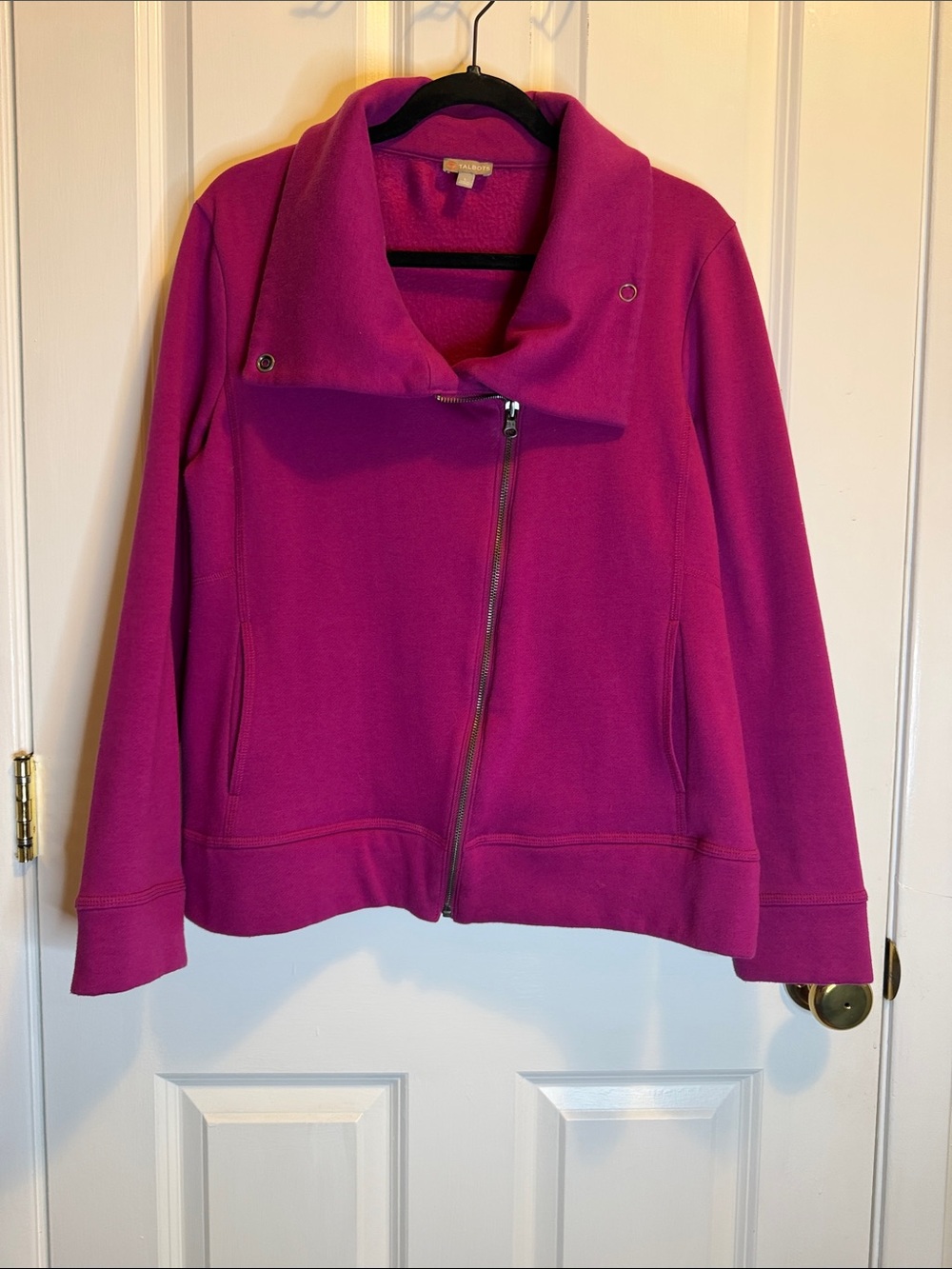 Talbots Bright Magenta Knit Jacket